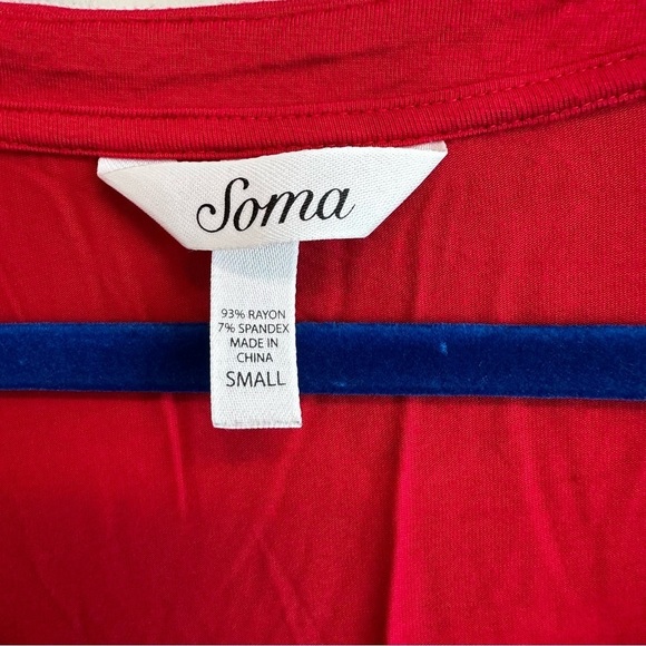 Soma Let It Snow Red Nightshirt. Size Small - Picture 6 of 10